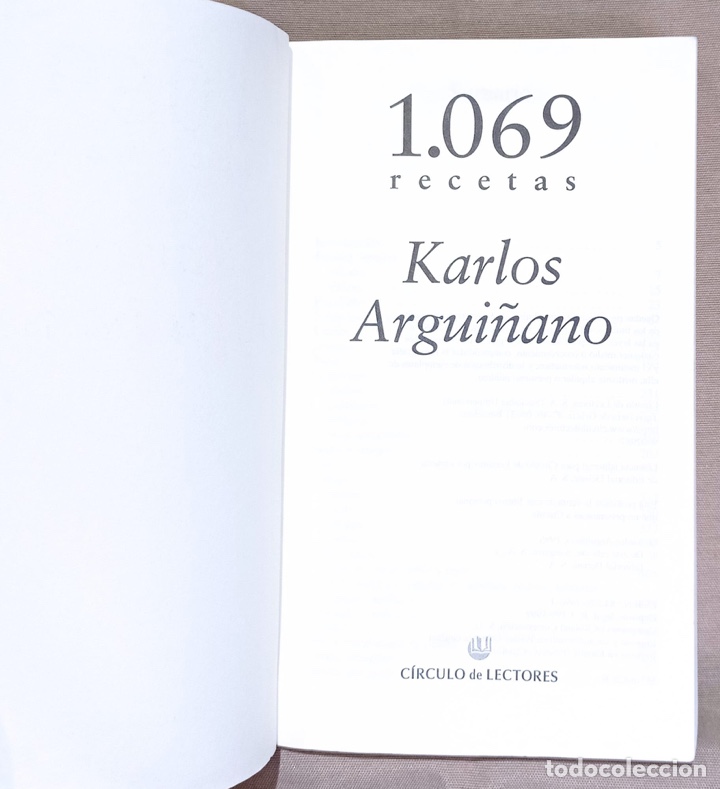 Libros de segunda mano: 1069 recetas. Karlos Argui&ntilde;ano.ENV&Iacute;O GRATIS - Foto 3