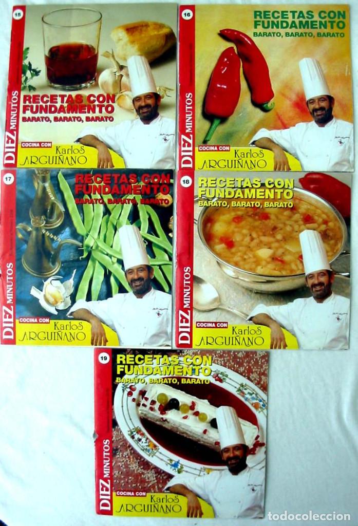 Libri di seconda mano: LOTE COLECCI&Oacute;N FICHAS DE COCINA KARLOS ARGUI&Ntilde;ANO - SUPLEMENTO REVISTA DIEZ MINUTOS - VER FOTOS