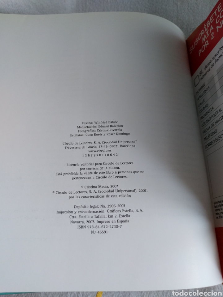 Libros de segunda mano: Comer con los dedos Cristina Mac&iacute;a c&iacute;rculo de lectores. - Foto 3
