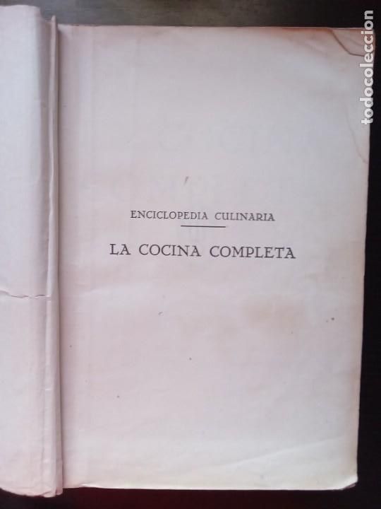 Libri di seconda mano: La Cocina Completa. por Mar&iacute; Mestayer de Echague.1944.