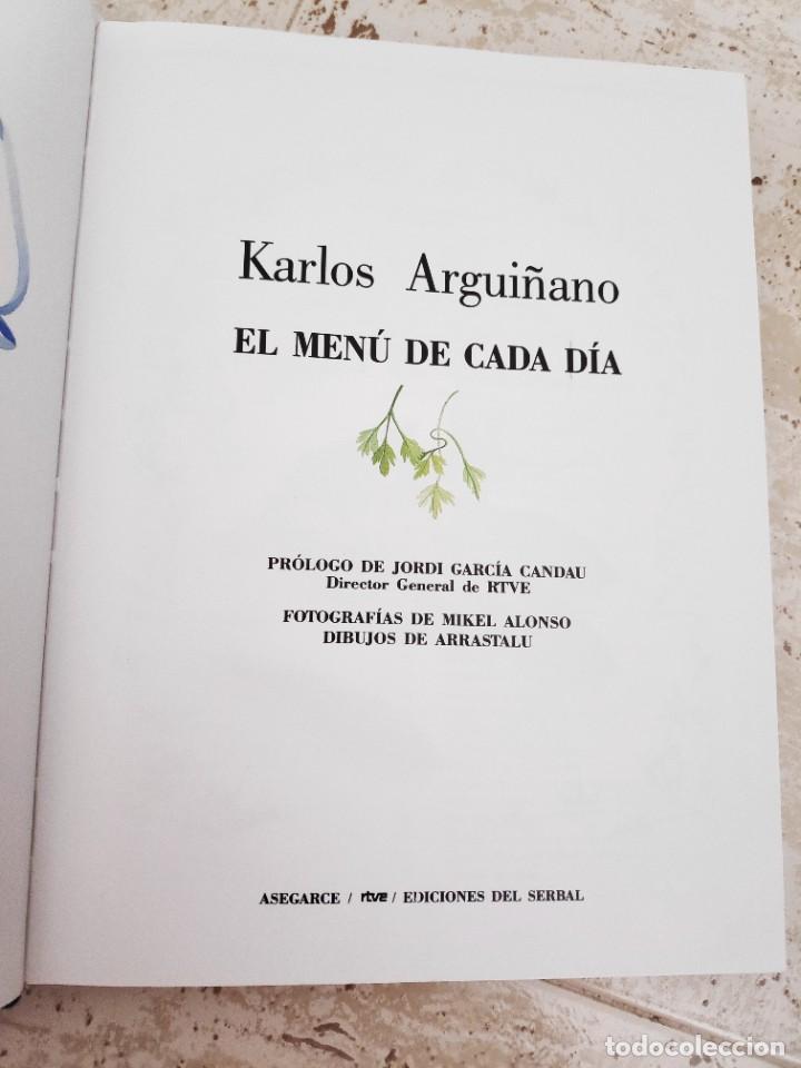 Libros de segunda mano: El men&uacute; de cada d&iacute;a, Karlos Argui&ntilde;ano Circulo de Lectores - Foto 5
