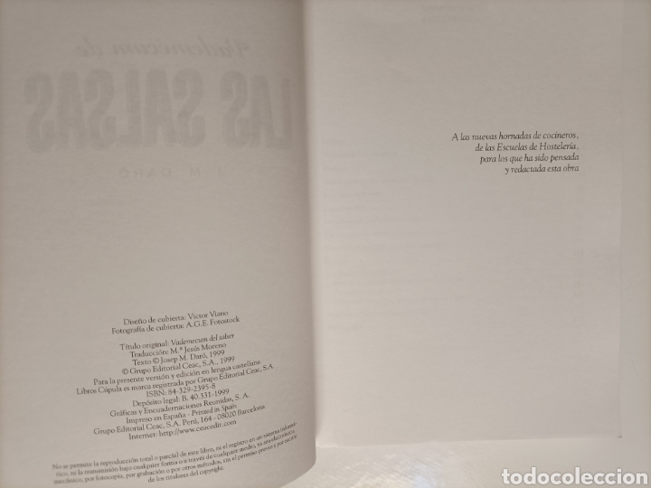 Libros de segunda mano: Vandemecum de las Salsas J.M.Daro - Foto 7