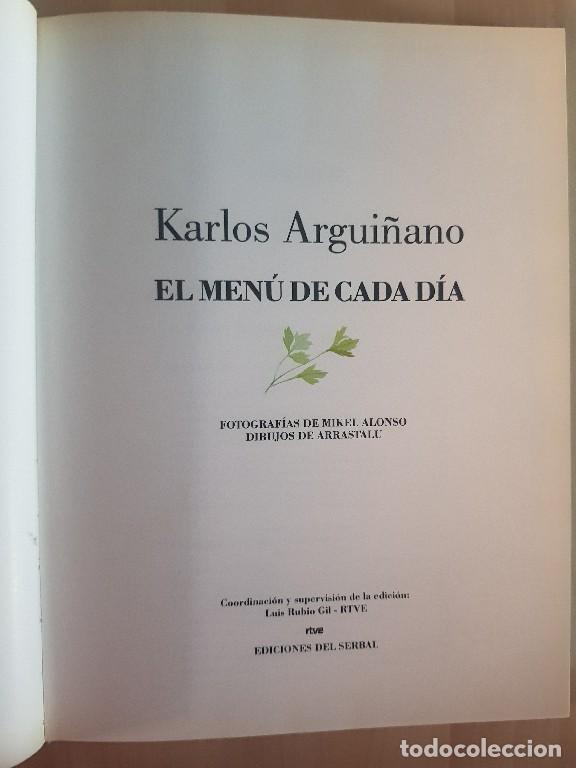 Libros de segunda mano: El men&uacute; de cada d&iacute;a - Karlos Argui&ntilde;ano - Foto 5