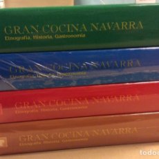 Libros de segunda mano: GRAN COCINA NAVARRA. ETNOGRAFÍA, HISTORIA, GASTRONOMÍA. VV.AA. 4 TOMOS (OBRA COMPLETA). Lote 386353189