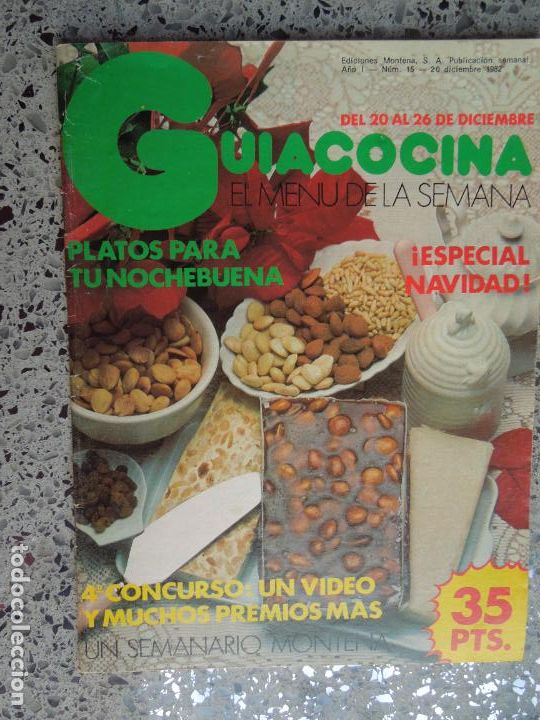 Libros de segunda mano: GU&Iacute;ACOCINA EL MEN&Uacute; DE LA SEMANA - REVISTA - N&ordm; 15 - EDICIONES MONTENA DICIEMBRE 1982.