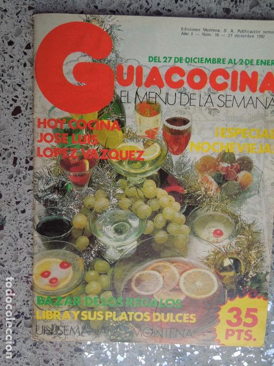 Libros de segunda mano: GU&Iacute;ACOCINA EL MEN&Uacute; DE LA SEMANA - REVISTA - N&ordm; 16 - EDICIONES MONTENA DICIEMBRE 1982.
