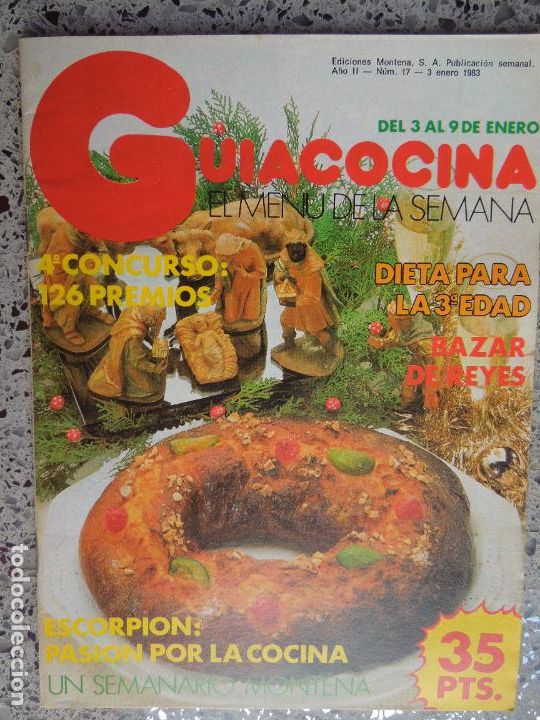 Libros de segunda mano: GU&Iacute;ACOCINA EL MEN&Uacute; DE LA SEMANA - REVISTA - N&ordm; 17 - EDICIONES MONTENA ENERO 1983.