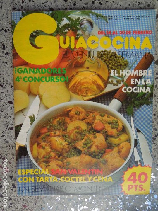 Libros de segunda mano: GU&Iacute;ACOCINA EL MEN&Uacute; DE LA SEMANA - REVISTA - N&ordm; 23 - EDICIONES MONTENA FEBRERO 1983.