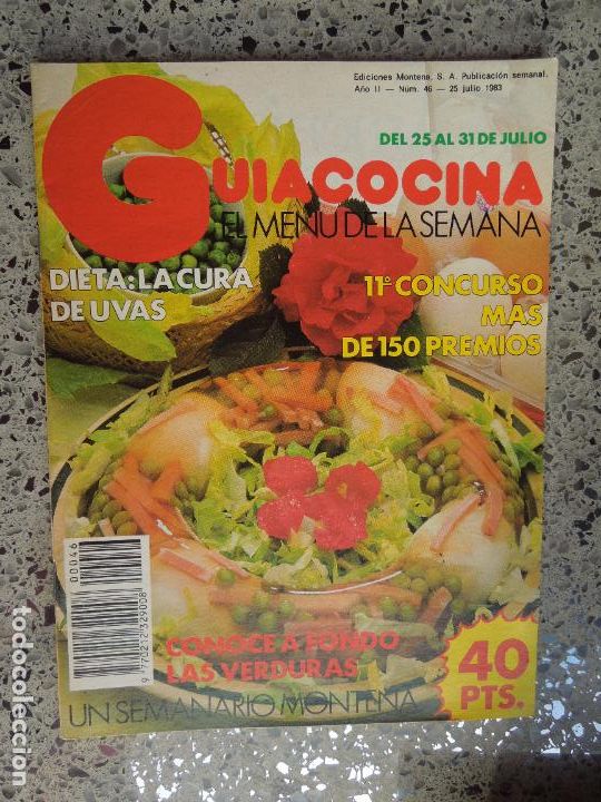 Libros de segunda mano: GU&Iacute;ACOCINA EL MEN&Uacute; DE LA SEMANA - REVISTA - N&ordm; 46 - EDICIONES MONTENA JULIO 1983.