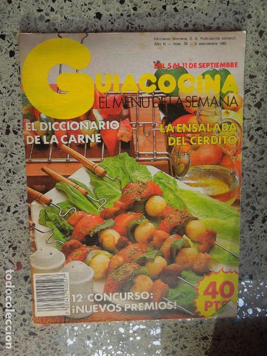 Libros de segunda mano: GU&Iacute;ACOCINA EL MEN&Uacute; DE LA SEMANA - REVISTA - N&ordm; 52 - EDICIONES MONTENA SEPTIEMBRE 1983.