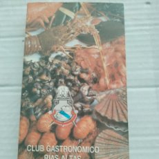 Libros de segunda mano: CLUB GASTRONÓMICO DE LAS RÍAS ALTAS. Lote 401008434