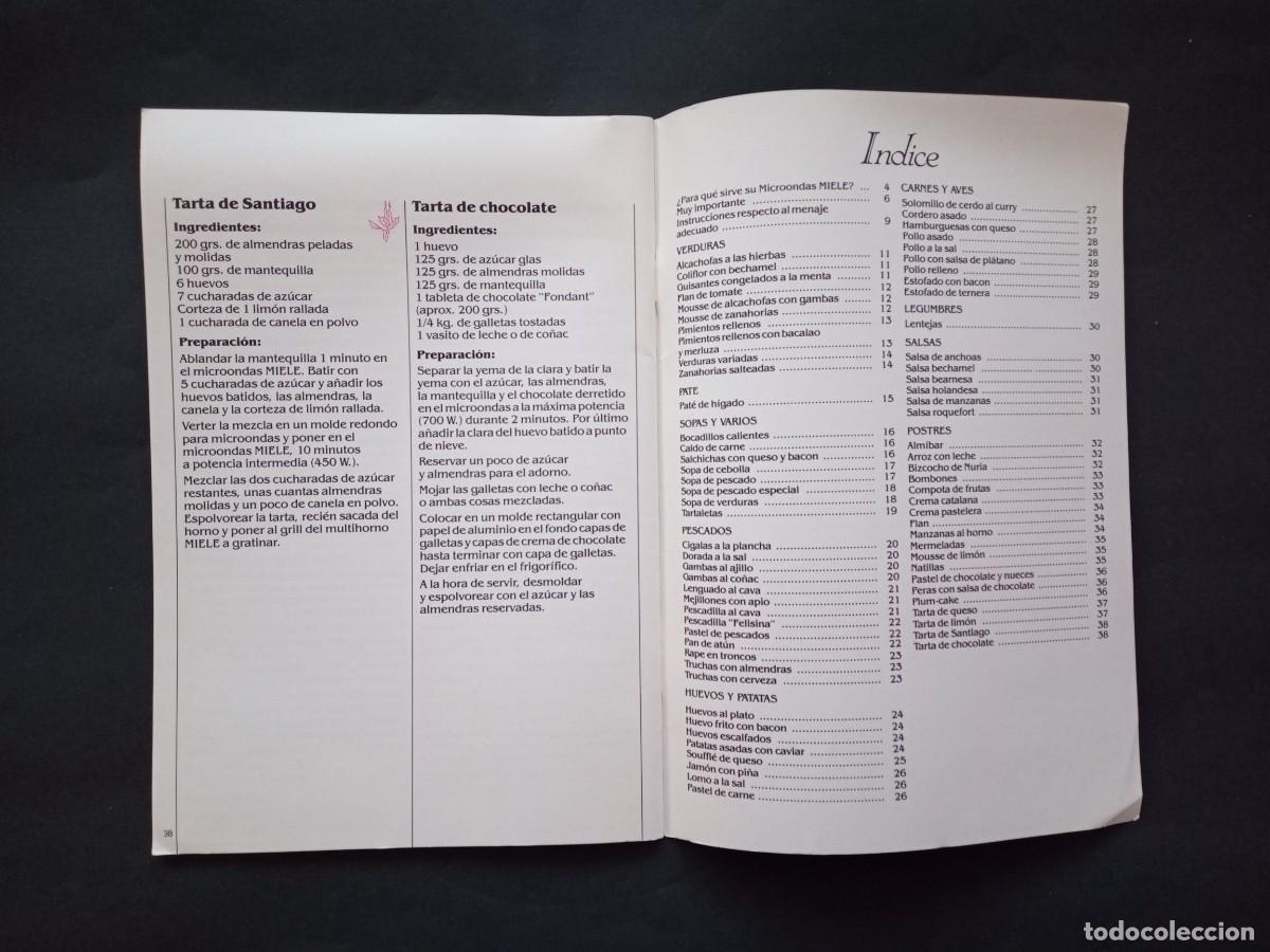Libros de segunda mano: RECETARIO MICROONDAS M&Iacute;ELE. - Foto 8