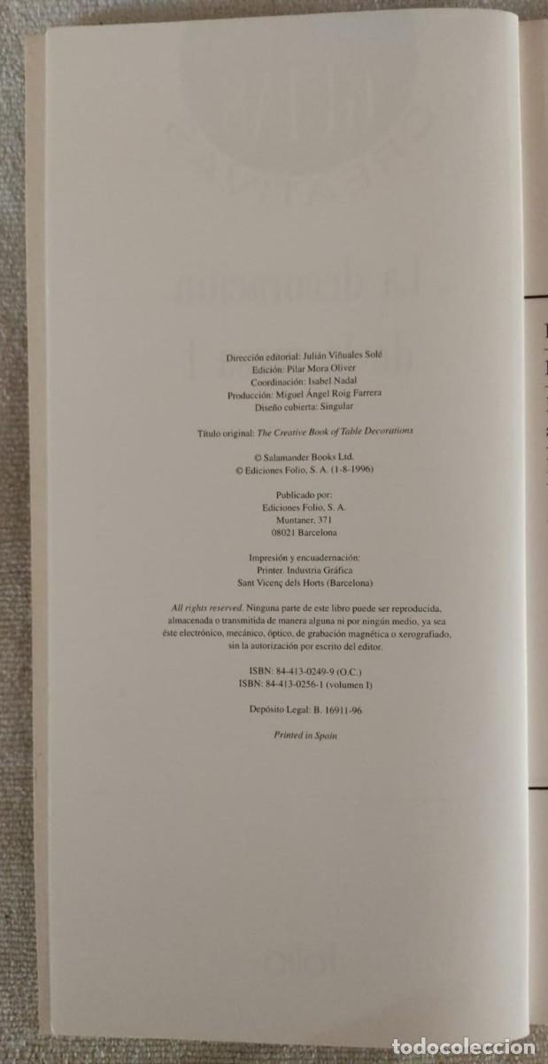 Libros de segunda mano: LA DECORACI&Oacute;N DE LA MESA I. - Foto 3