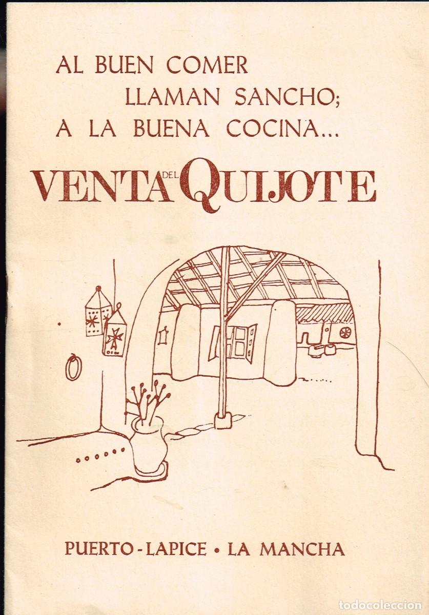 Libros de segunda mano: 1970 PUERTO L&Aacute;PICE LA MANCHA &rdquo;VENTA DEL QUIJOTE&rdquo; BREVE RECETARIO COCINA CL&Aacute;SICA MANCHEGA