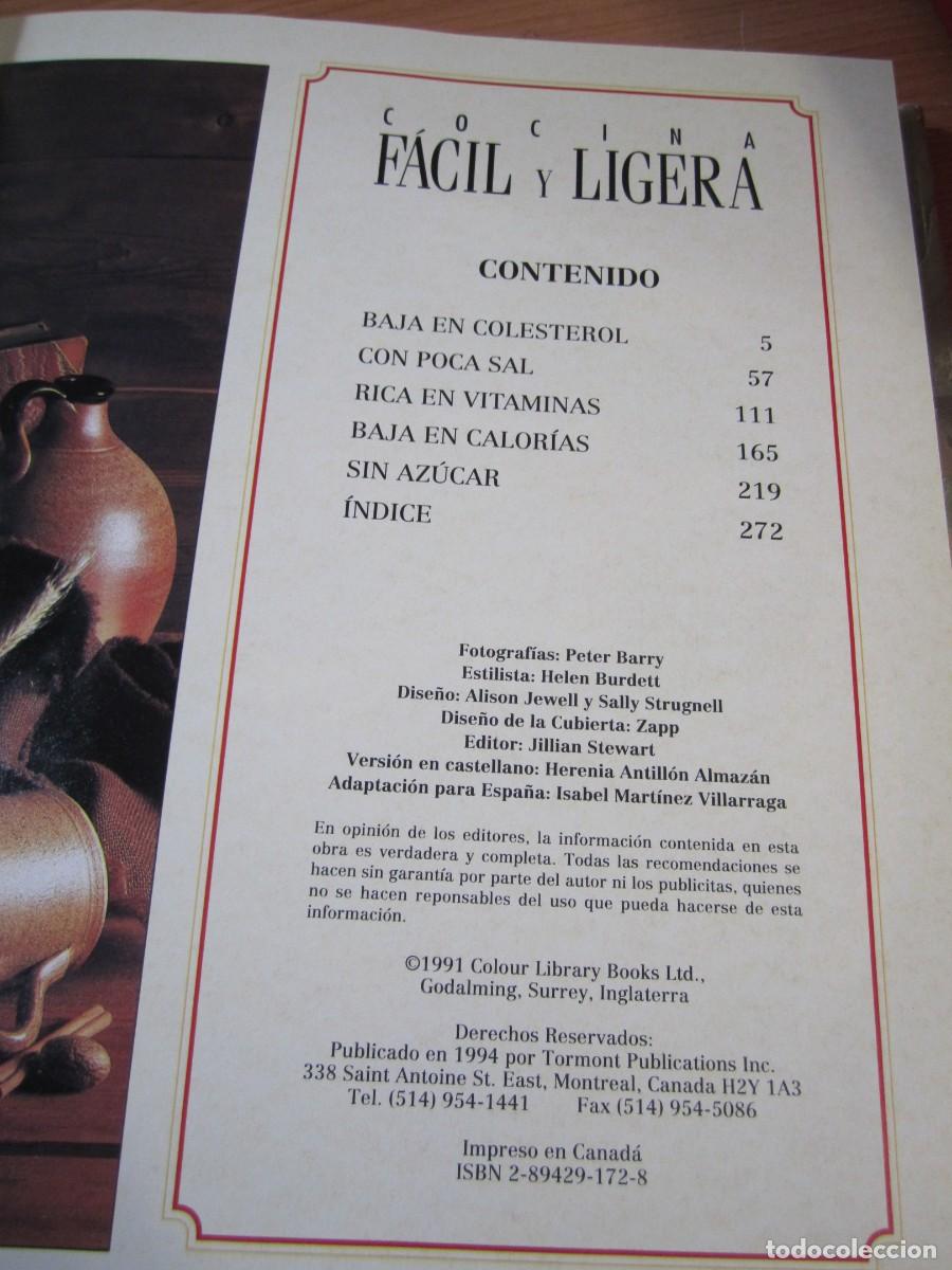 Libros de segunda mano: libro cocina facil y ligera - Foto 2