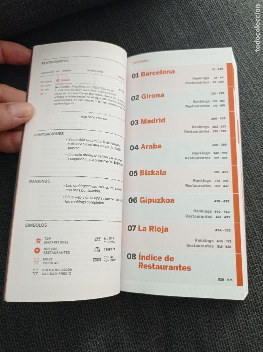 Libros de segunda mano: Libro Macarfi Restaurants-Guide 2023. RBA 2022. - Foto 4