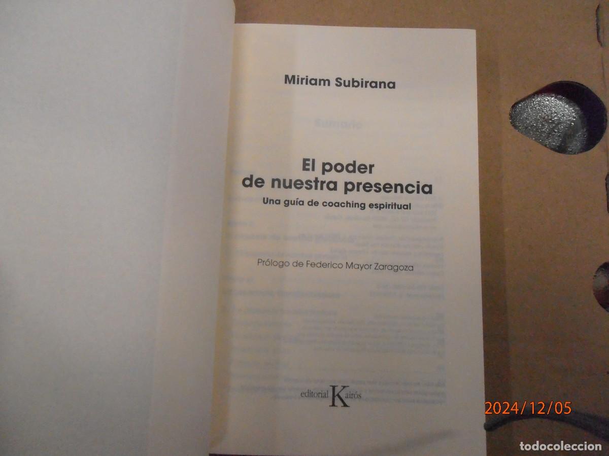 Libros de segunda mano: El Poder de nuestra presencia - Miriam Subirana - - Foto 2