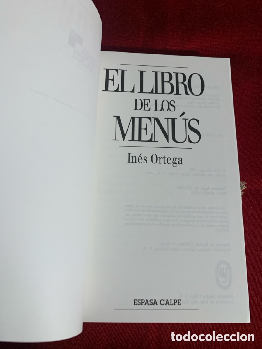 Libros de segunda mano: El libro de los men&uacute;s. In&eacute;s Ortega. - Foto 6