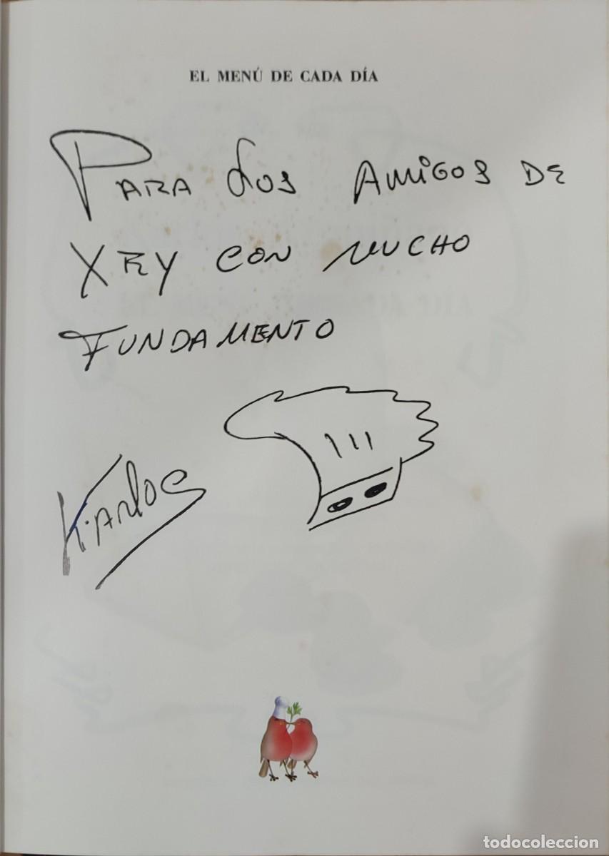 Libros de segunda mano: KARLOS ARGUI&Ntilde;ANO LIBRO EL MENU DEL DIA - Foto 2