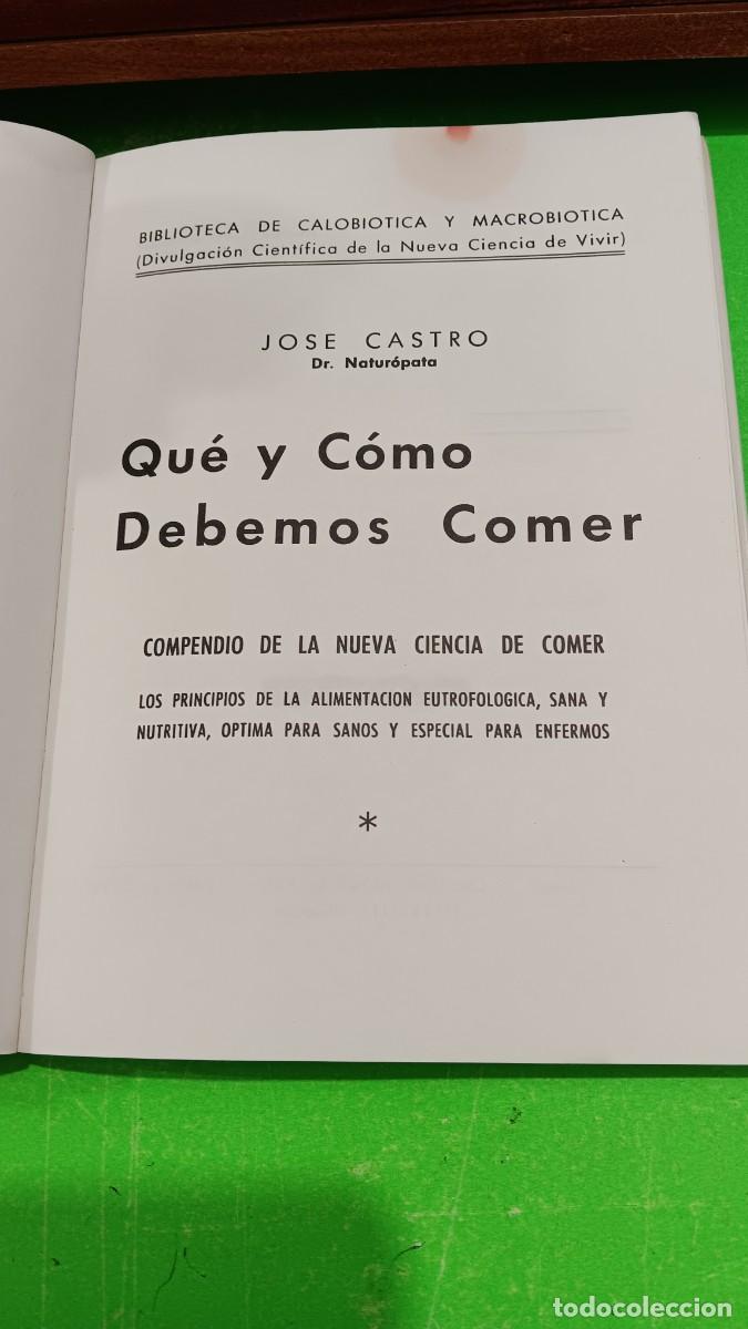 Libros de segunda mano: &rdquo;&rdquo;QUE Y C&Oacute;MO DEBEMOS COMER&rdquo;&rdquo;...JOSE CASTRO... - Foto 5