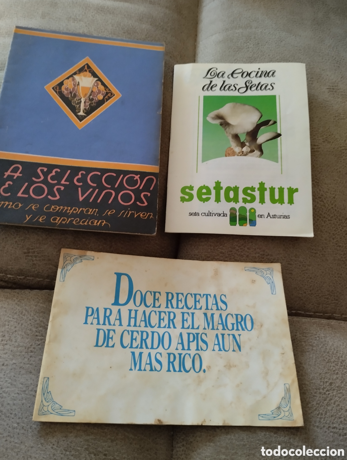 Livres d'occasion: Lote de 3 recetarios .Vinos ,setas ,y magro de cerdo .