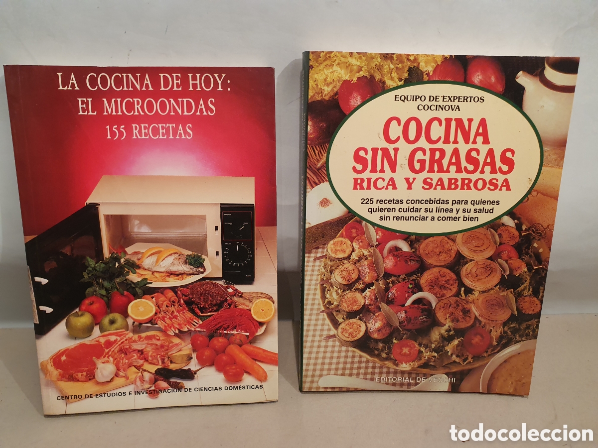 Libri di seconda mano: COCINA SIN GRASA. LA COCINA DE HOY: EL MICROONDAS. 2 LIBROS DE COCINA.