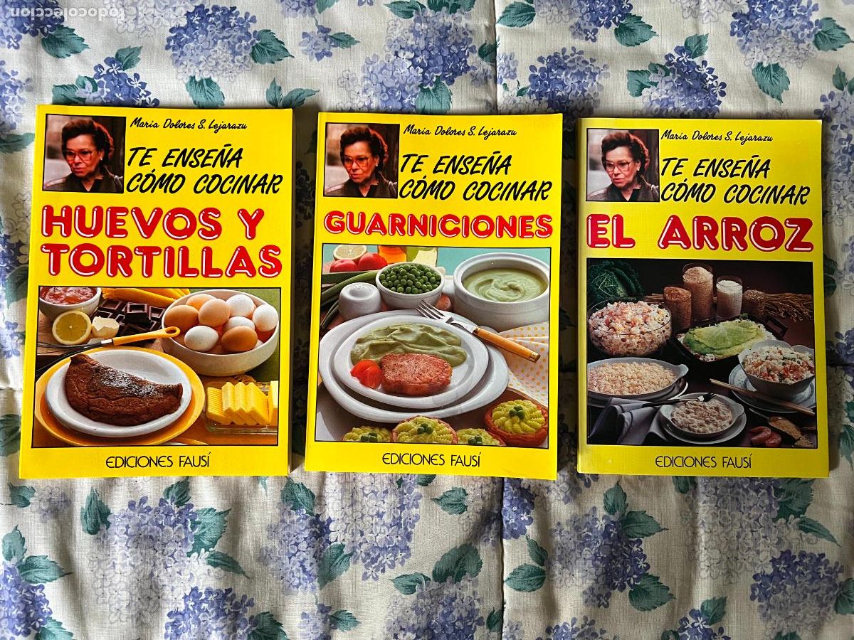 Gebrauchte B&uuml;cher: 3 LIBROS DE COCINADE MARIA DOLORES S. LEJARAZ, TE ENSE&Ntilde;A COMO COCINA, TORTILLAS, ARROZ Y GUARNICIONE
