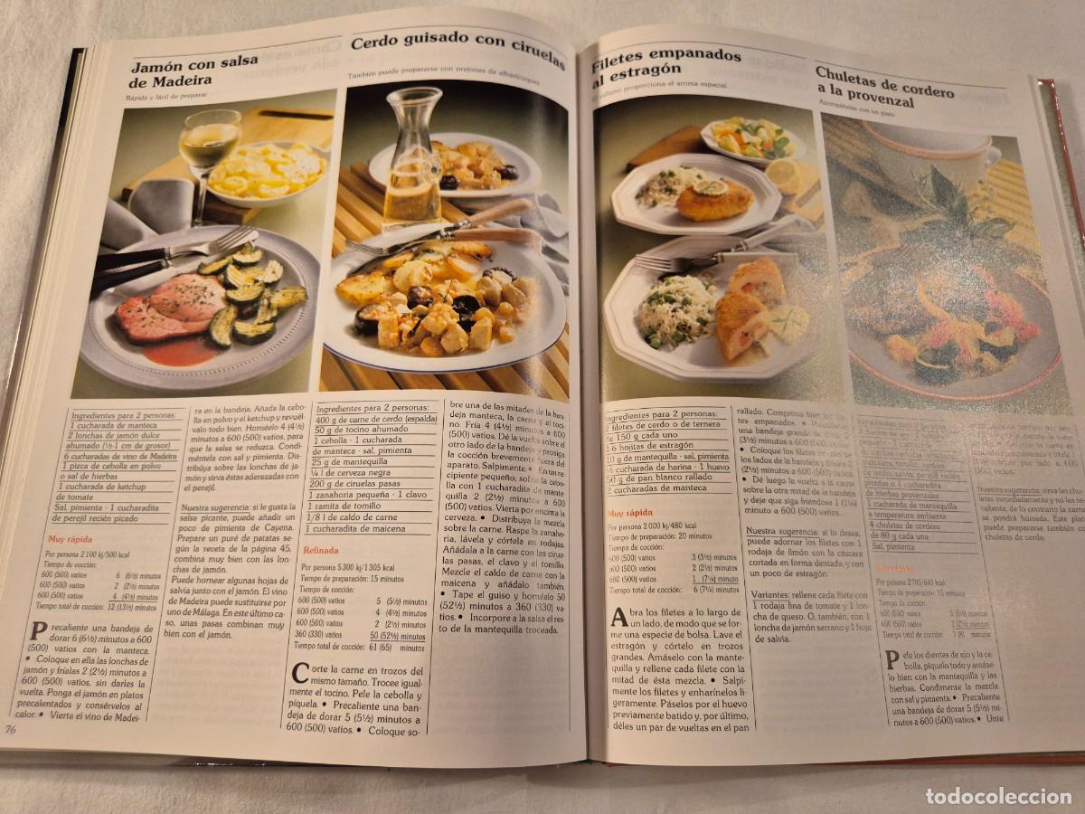 Libros de segunda mano: COCINAR CON MICROONDAS. 200 RECETAS BASICAS. - Foto 4