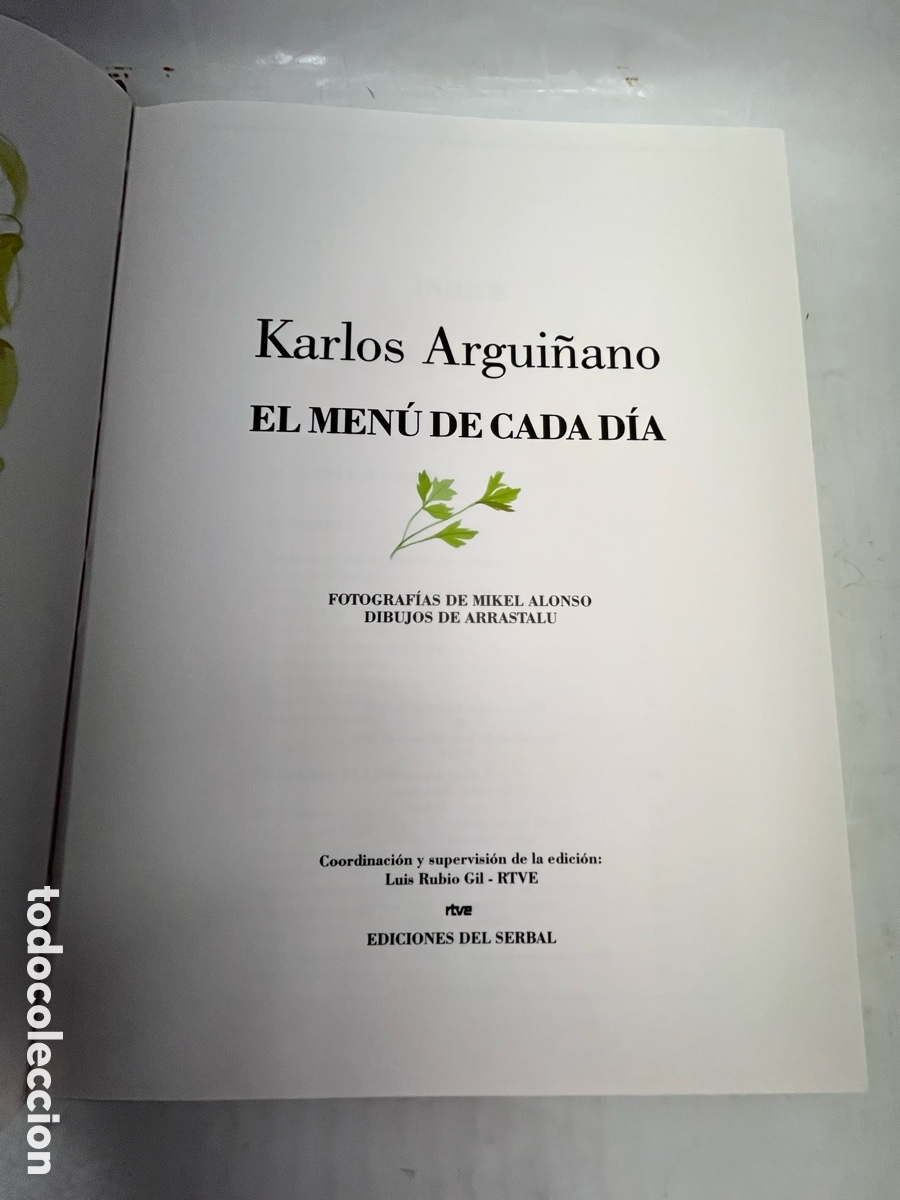 Libros de segunda mano: EL MEN&Uacute; DE CADA D&Iacute;A - Karlos Argui&ntilde;ano - Foto 2