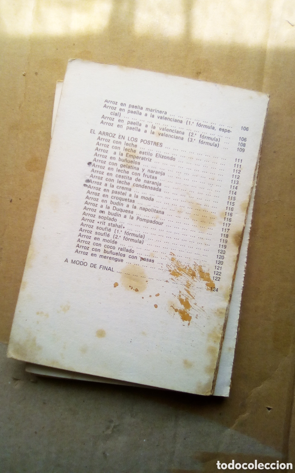 Gebrauchte B&uuml;cher: 200 Platos de arroz. Libro de recetas por Ana Mar&iacute;a Calera. Ediciones Rodegar, a&ntilde;o 1971. Sin tapas.