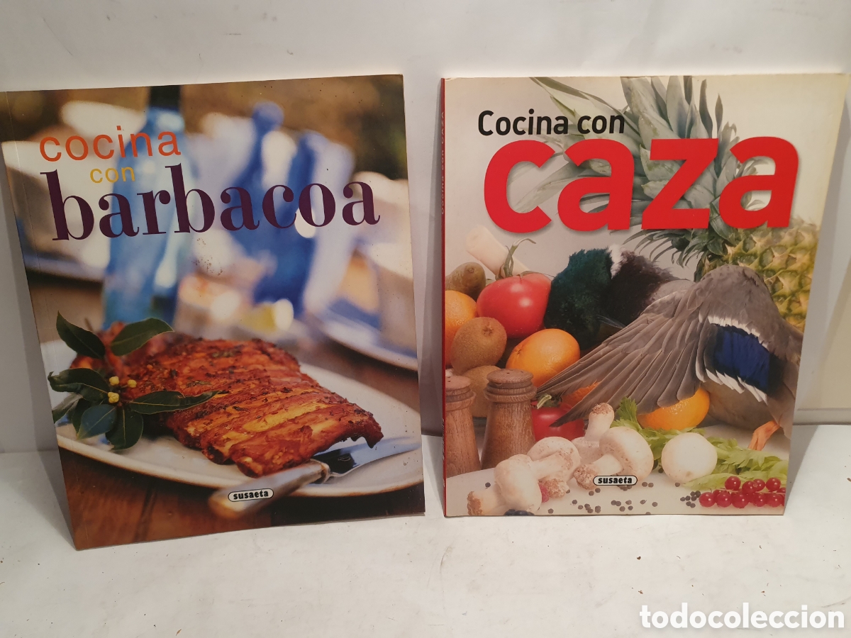 Gebrauchte B&uuml;cher: COCINA EN BARBACOA. COCINA CON CAZA. 2 LIBROS DE COCINA. SUSAETA.