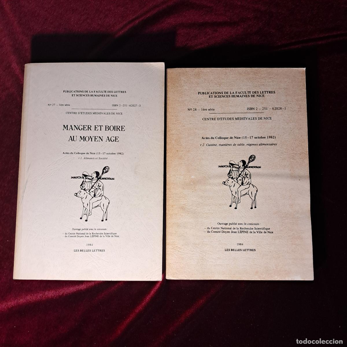 Gebrauchte B&uuml;cher: MANGER ET BOIRE AU MOYEN AGE. 2 VOL.. . 1984