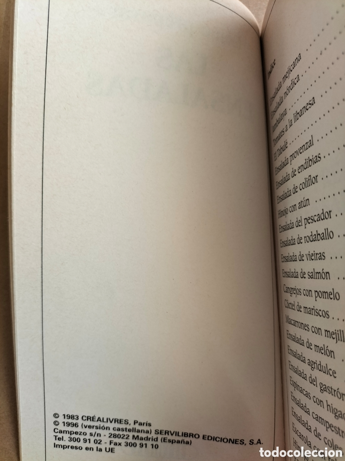 Libros de segunda mano: C&oacute;mo preparar las ensaladas. Servilibro ediciones. Libro - Foto 3