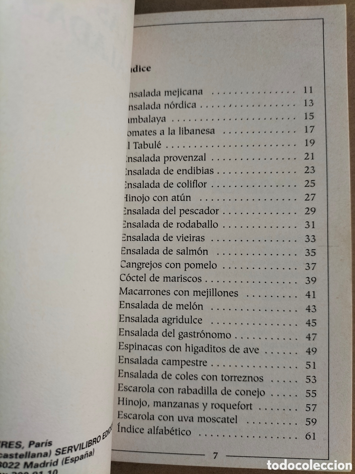 Libros de segunda mano: C&oacute;mo preparar las ensaladas. Servilibro ediciones. Libro - Foto 4