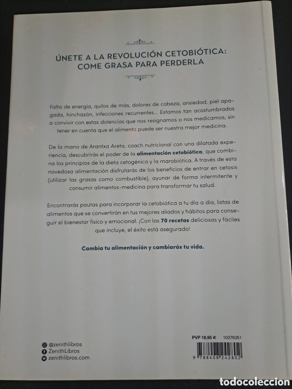 Libros de segunda mano: El poder de la alimentaci&oacute;n Cetobi&oacute;tica - Arantxa Areta - Zenith - Foto 2