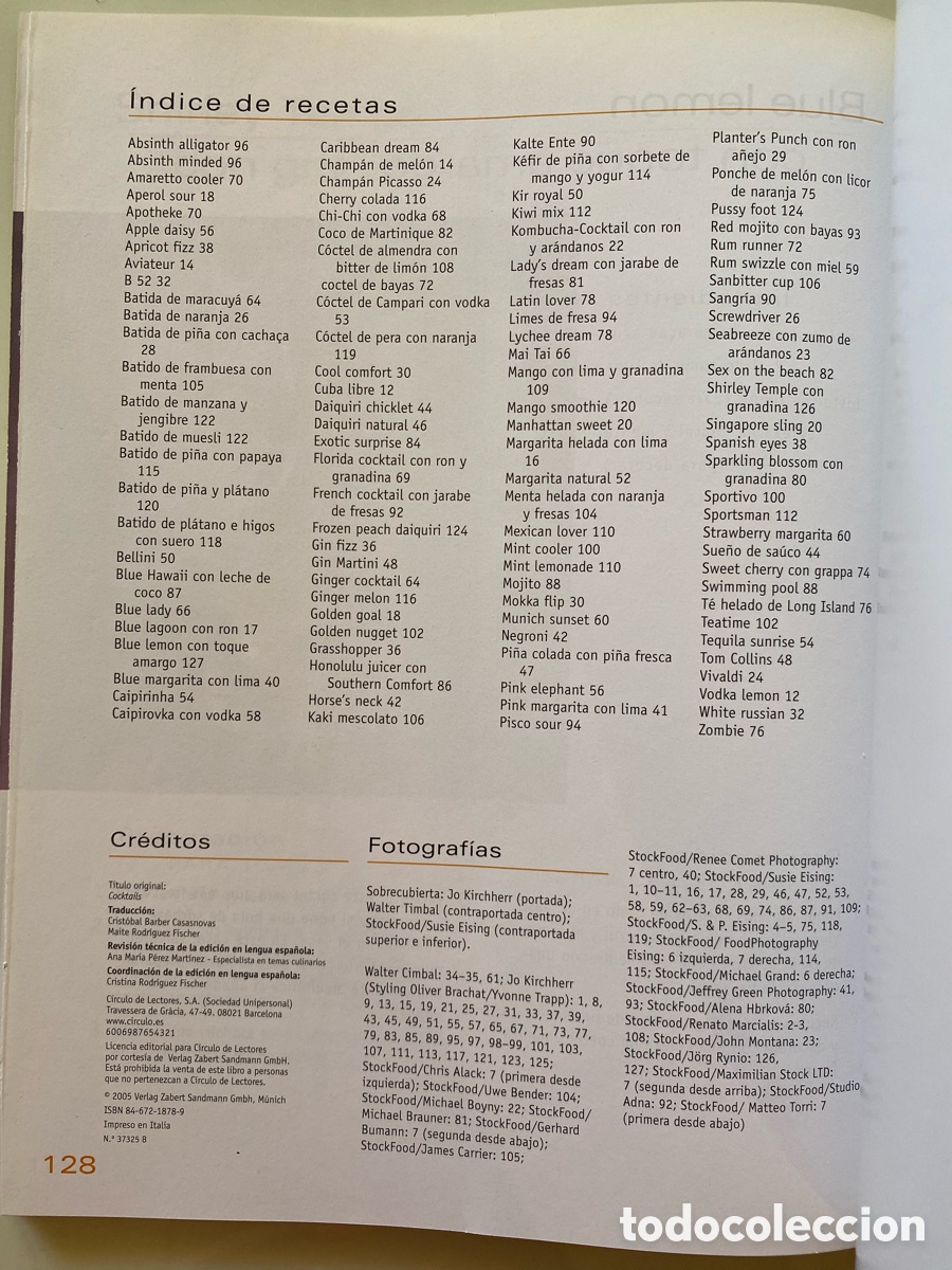 Libros de segunda mano: C&Oacute;CTELES (libro de recetas) - Foto 5