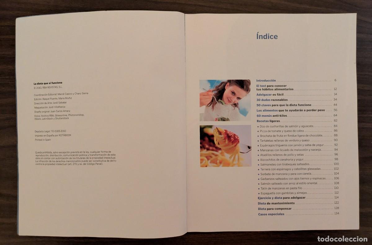 Libros de segunda mano: La dieta que S&iacute; funciona. 2010 RBA - Foto 2