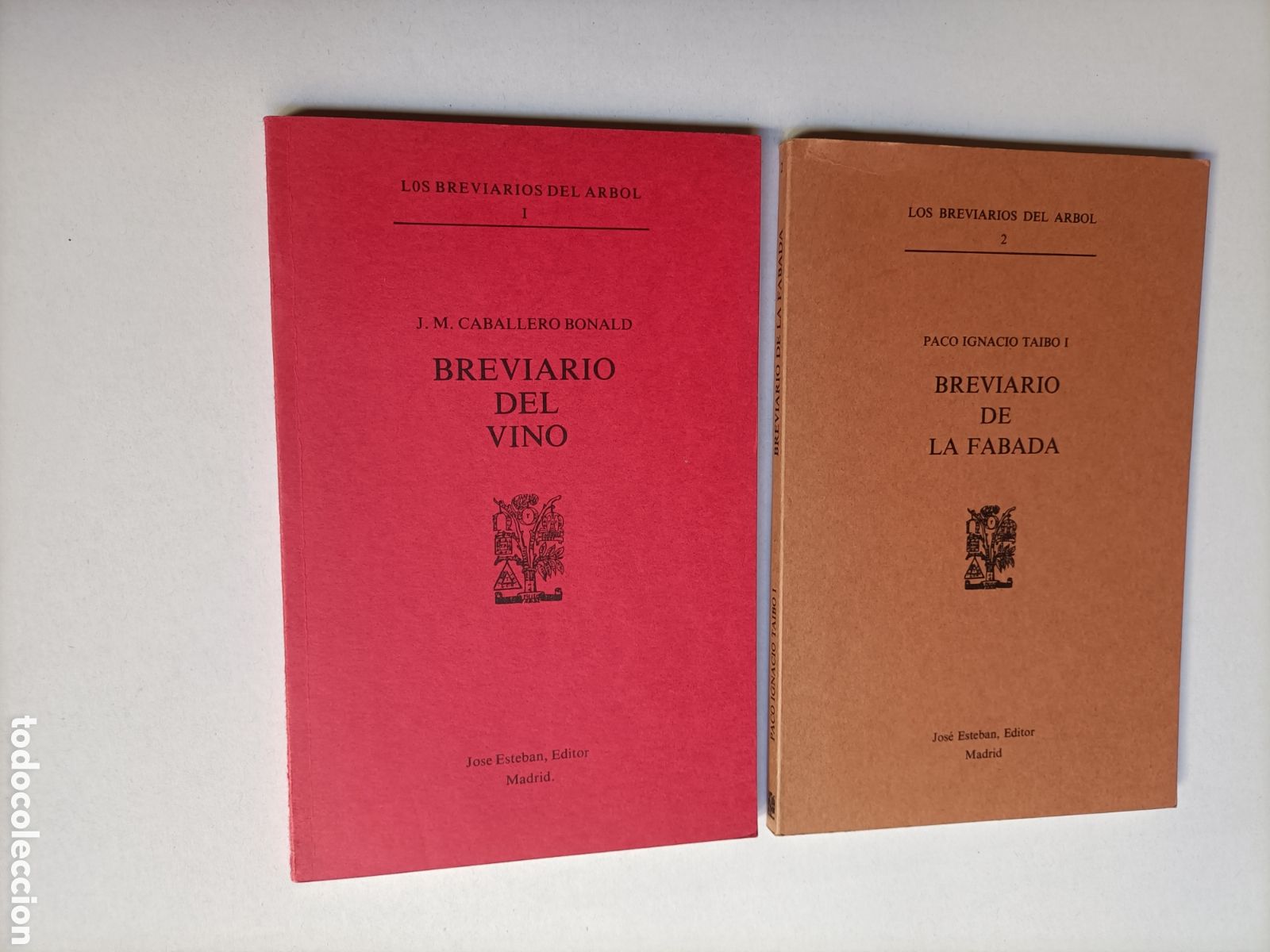 Libros de segunda mano: Lote. Breviario de la fabada Paco Ignacio Taibo y Breviario del vino Caballero Bonald