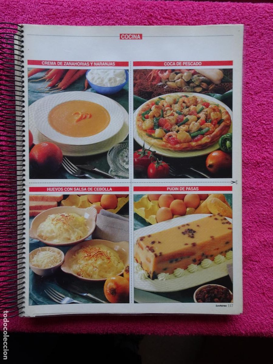 Second hand books: cocina pr&aacute;ctica coleccionable 460 recetas recortables revista lecturas libro anillado