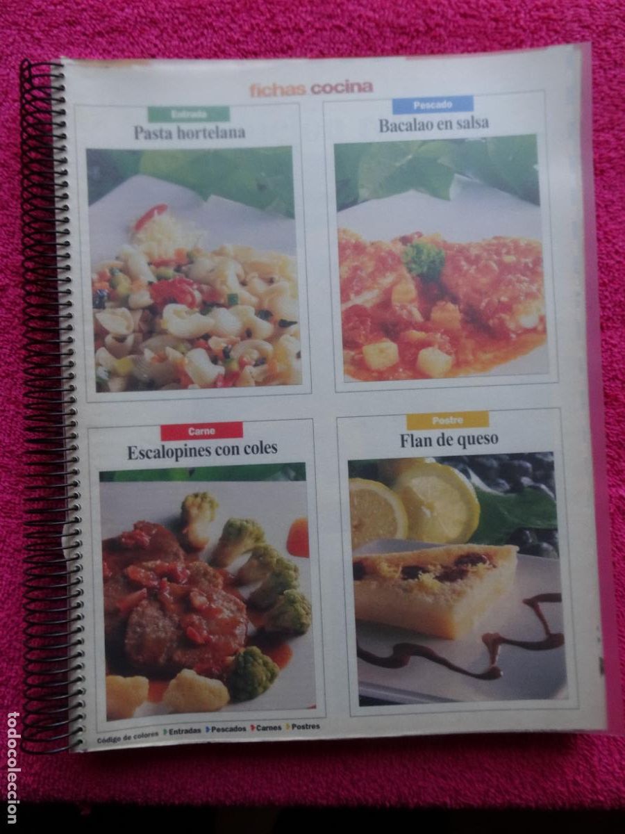 Second hand books: fichas de cocina coleccionable revista diez minutos libro anillado