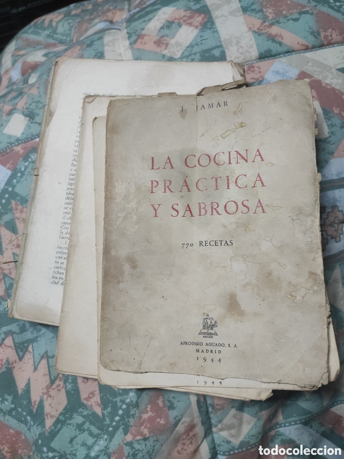 Libros de segunda mano: LA COCINA PR&Aacute;CTICA Y SABROSA J. JAMAR 1&ordf; EDICI&Oacute;N MADRID 1944 (PEDIDO MINIMO 10&euro;)