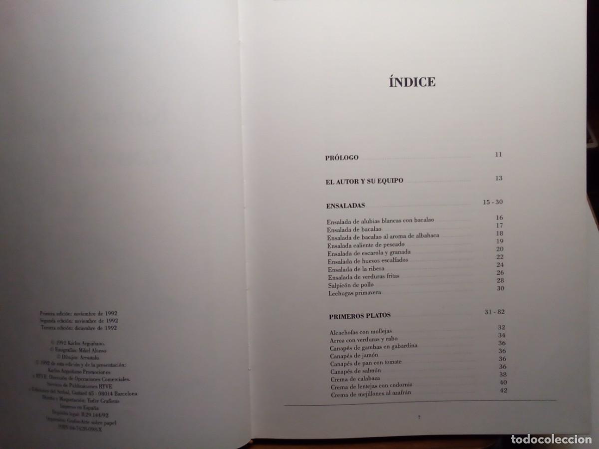 Libros de segunda mano: EL MEN&Uacute; DE CADA D&Iacute;A DE KARLOS ARGUI&Ntilde;ANO. - Foto 3