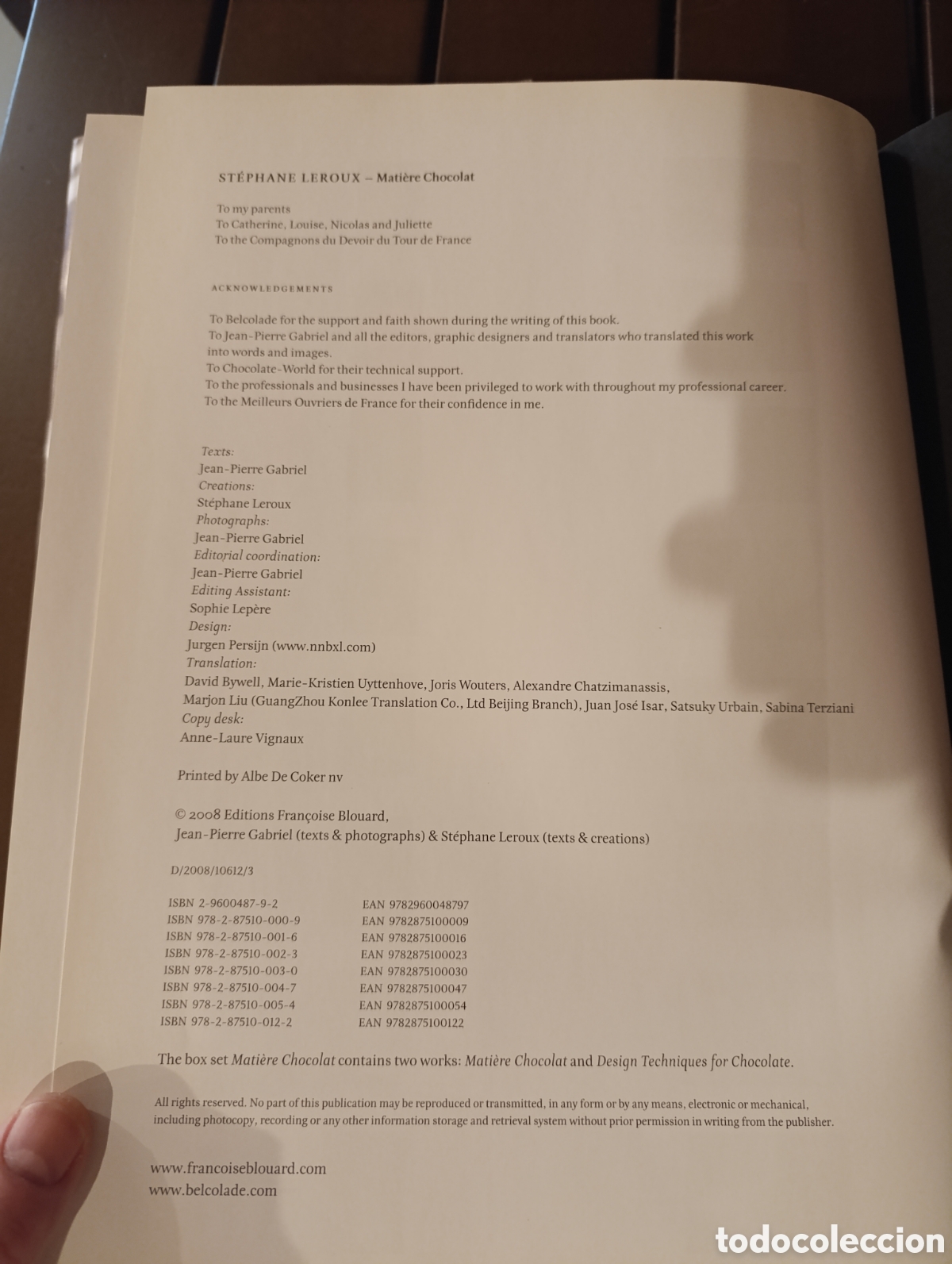 Libros de segunda mano: St&eacute;phane Leroux Mati&egrave;re chocolate - Foto 25