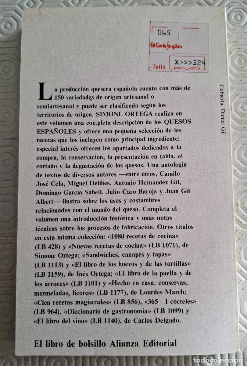 Libros de segunda mano: Quesos espa&ntilde;oles - Simone Ortega - Foto 2
