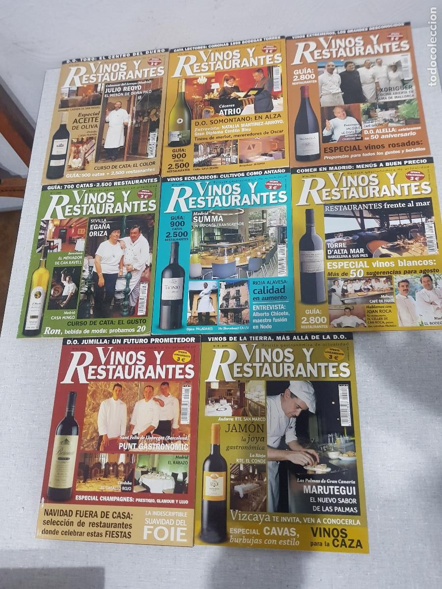 Libros de segunda mano: REVISTAS DE VINOS Y RESTAURANTES N.7-8-9-10-12-13-15-16
