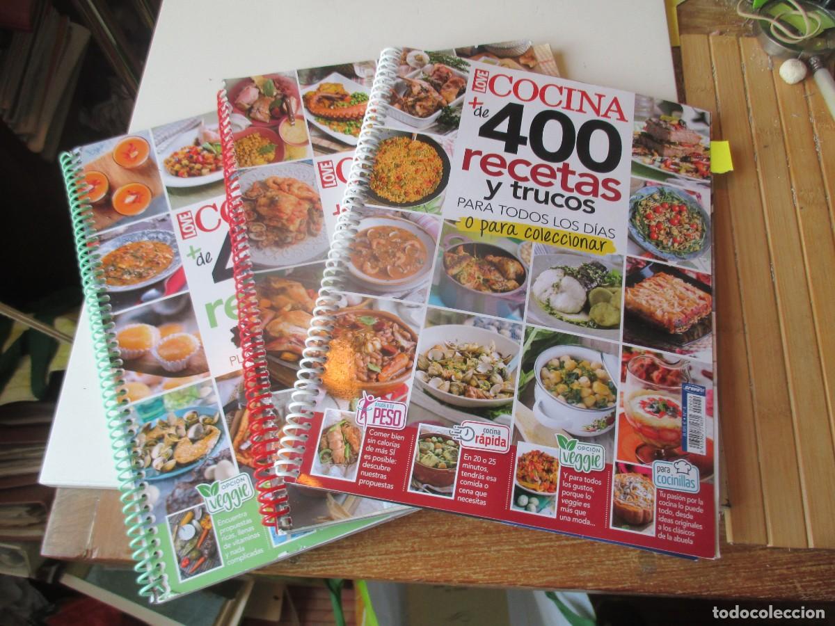 Libros de segunda mano: Love cocina 3 libros con espiral pl&aacute;stica W40200