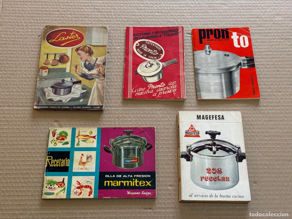 Libros de segunda mano: 5 MANUALES DE OLLAS Y CACEROLAS A PRESION / LASTER / MARMITEX / MAGEFESA / PRONTO
