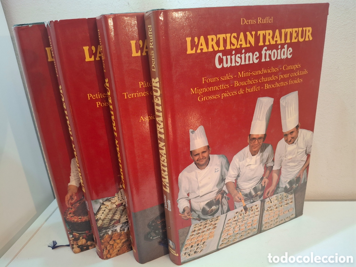Libros de segunda mano: L&acute;ARTISAN TRAITEUR, CUISINE FROIDE, 4 VOLUMENES, DENIS RUFEL, EDITIONS ST-HONORE, 1987