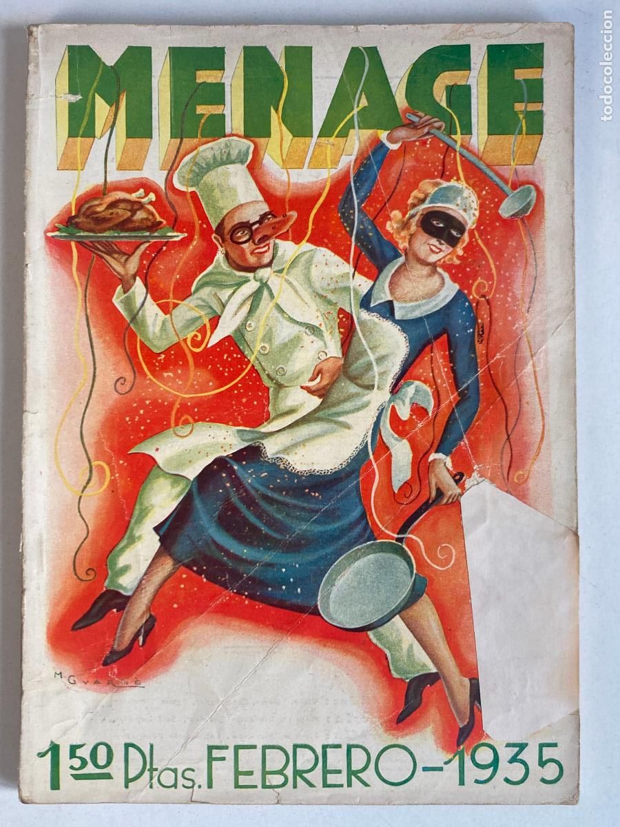 Libros de segunda mano: MENAGE, REVISTA DE COCINA - FEBRERO 1935