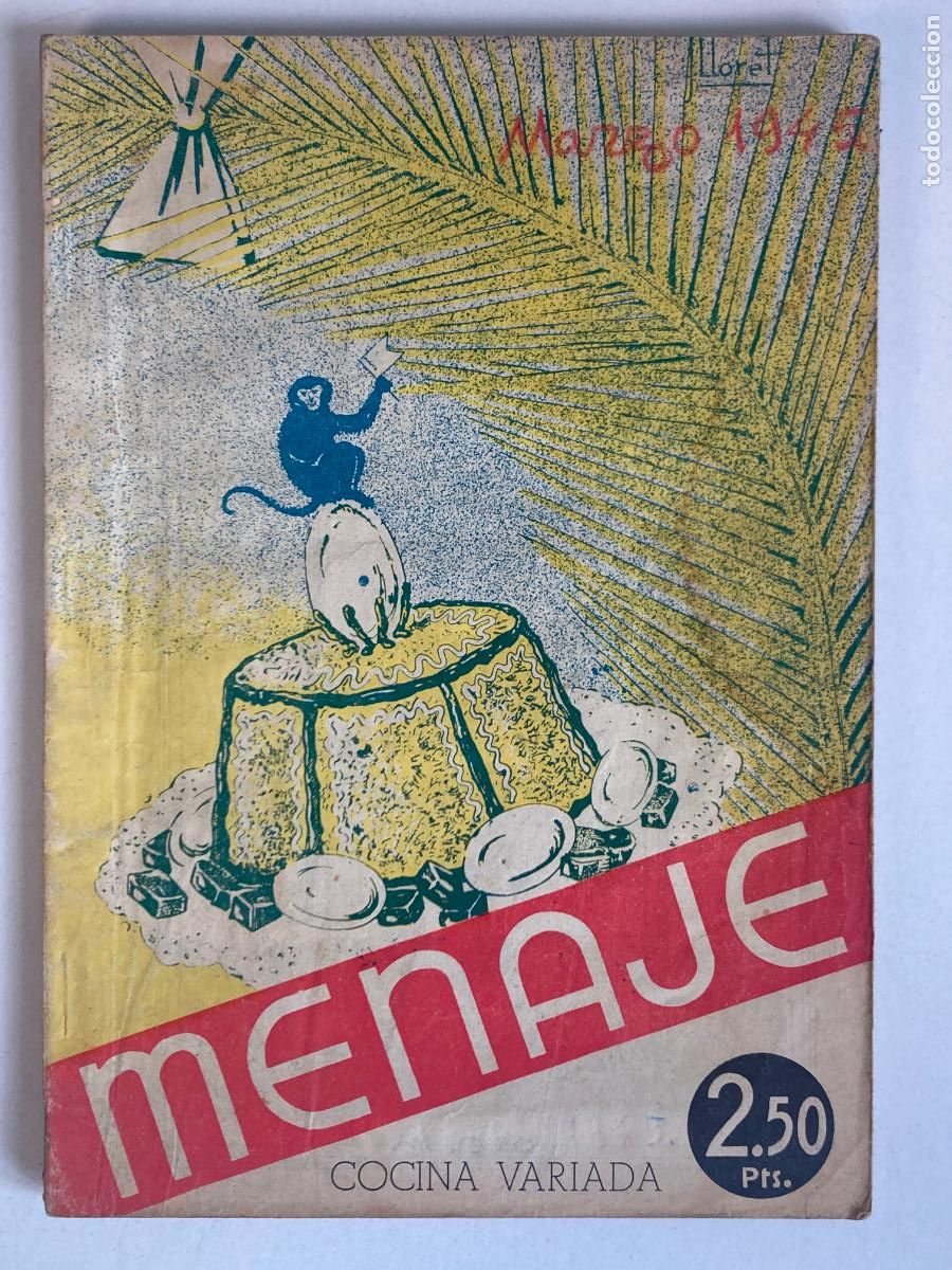 Libros de segunda mano: MENAGE, REVISTA DE COCINA - MARZO 1945